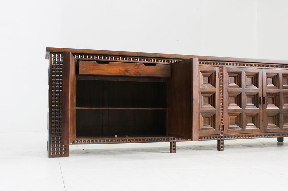 Thumbnail: Spanish Brutalist Sideboard solid wood