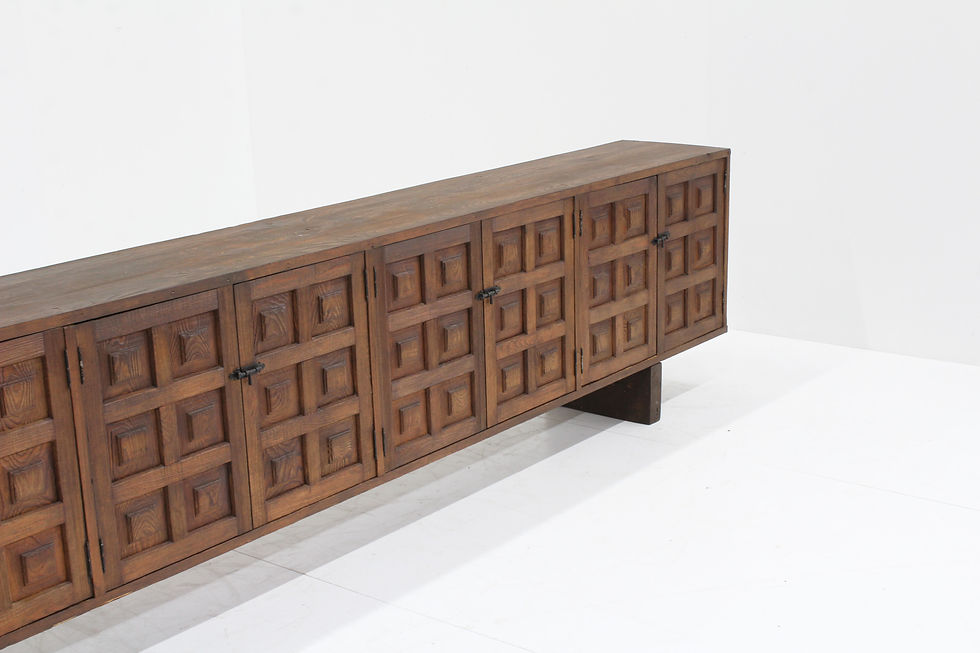 Thumbnail: Vintage large Spanish brutalist sideboard 1970s