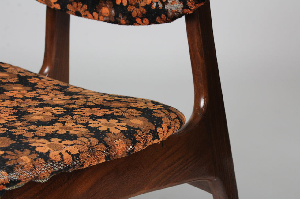 Thumbnail: Set van 2 vintage mid century eetkamer stoelen teak