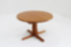 Thumbnail: Vintage Danish round extendable dining table solid teak 1960s XL