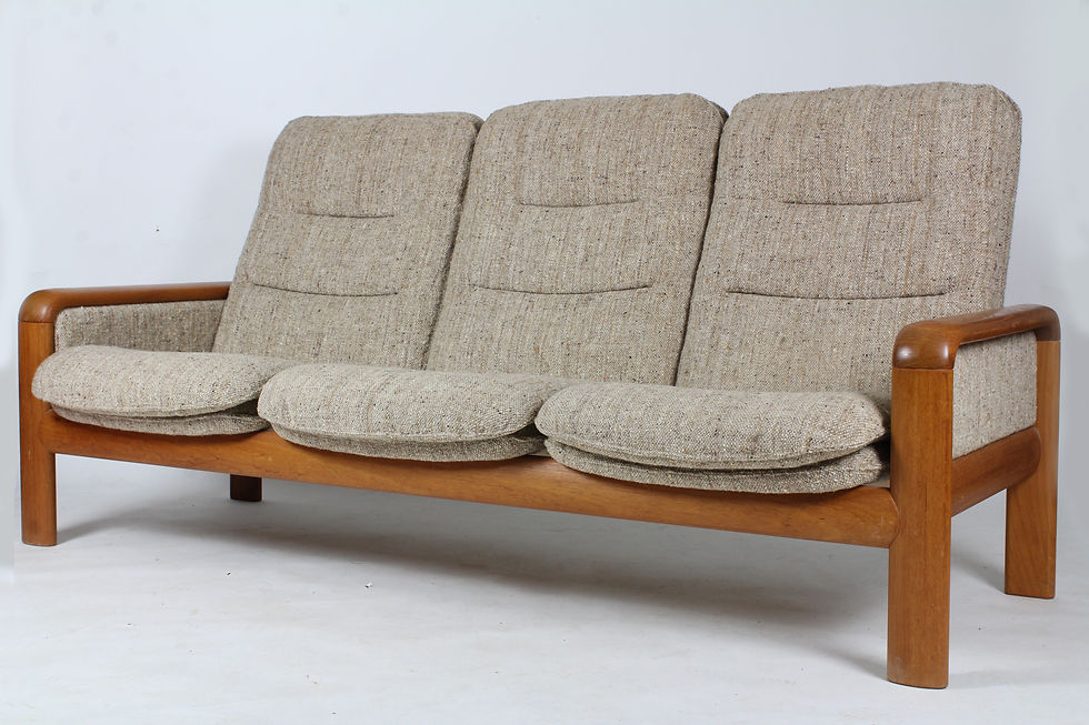 Thumbnail: Vintage teak houten 3 zits bank 60s