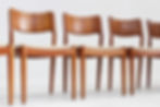 Vintage Danish teak Dining Chairs by Glostrup , Set of 6