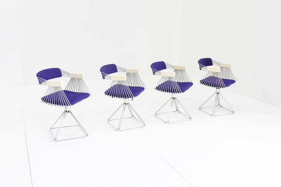 Thumbnail: Delta Dining Room Set by Rudi Verelst for Novalux, 1974, Set of 5