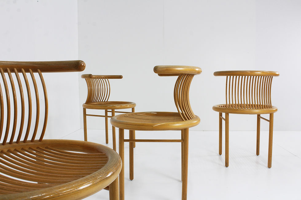 Thumbnail: Set of 5 Circo vintage dining room chairs by Herbert Ohl for Lubke