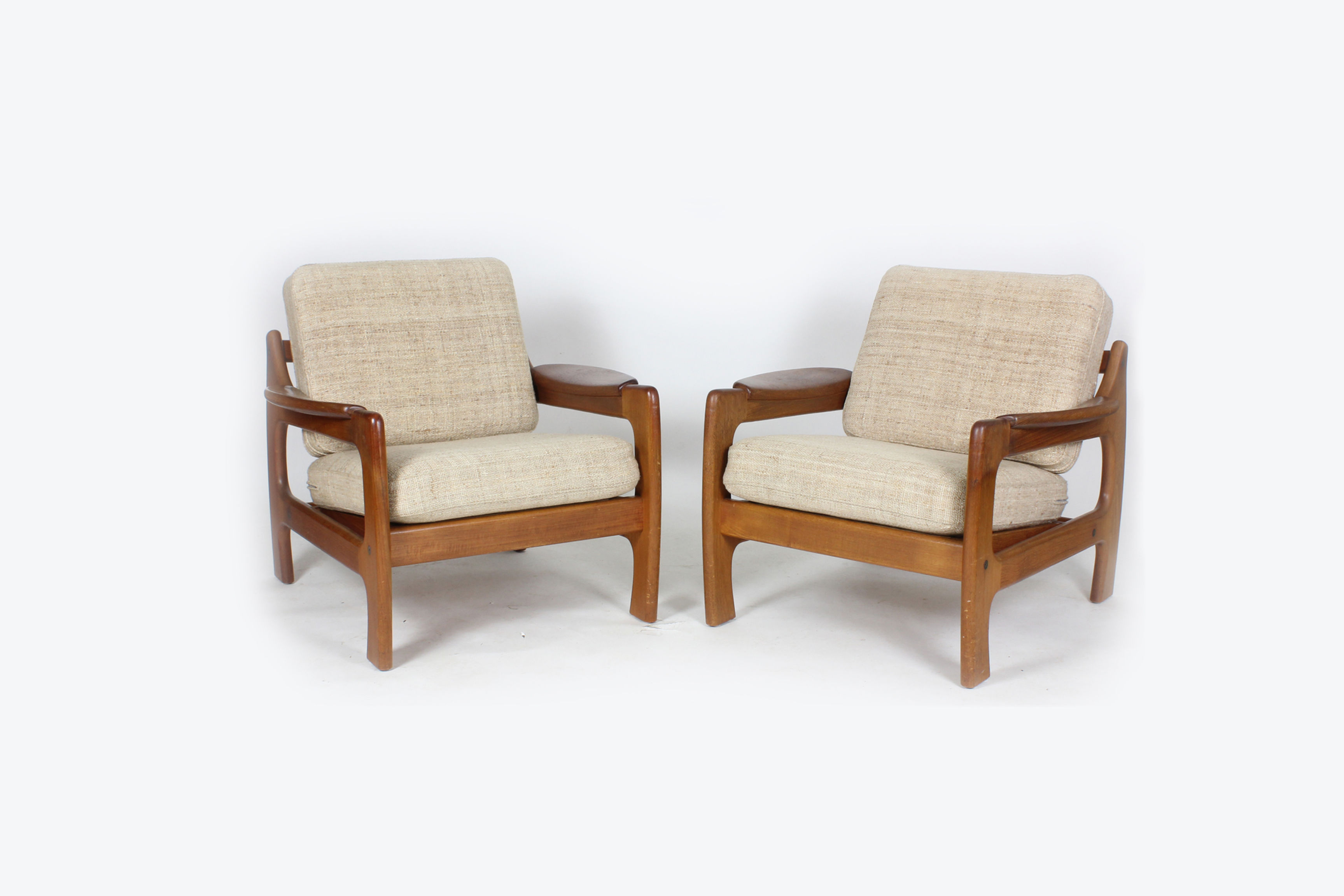 Vintage Danish teak armchair Mid century 1/2