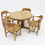 Thumbnail: Vintage dining table and dining chairs set by Rainer Daumiller pine wood