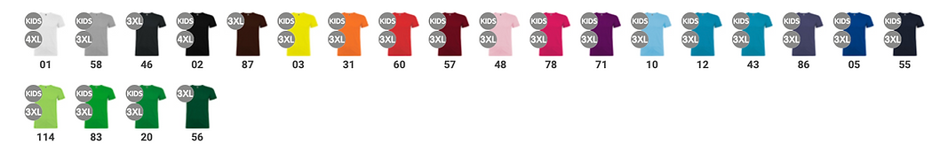 Colores disponibles camisetas beagle