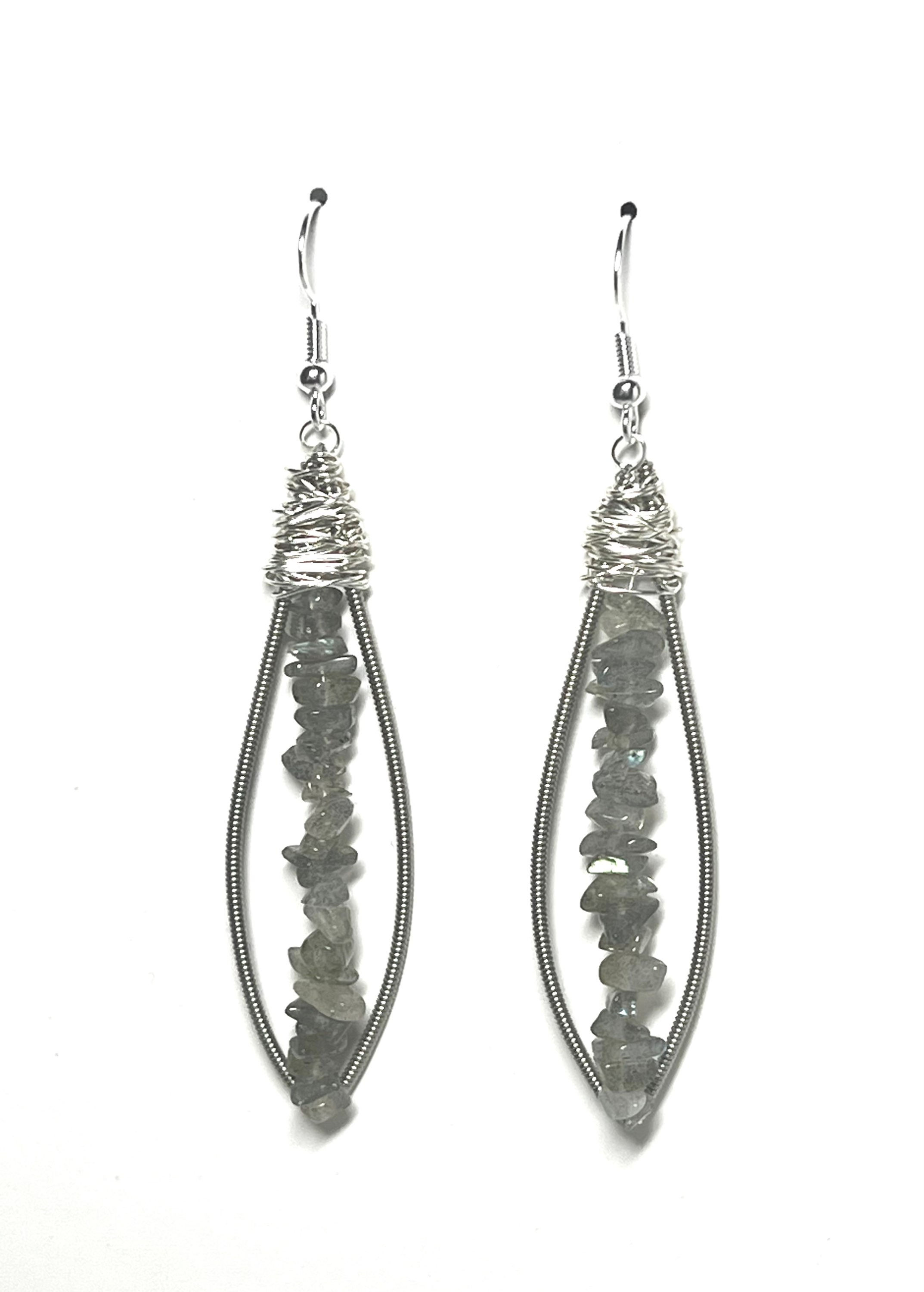 hall of mirrors. — electric guitar strings + labradorite