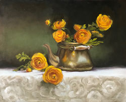 Yellow Runanculus in Brass