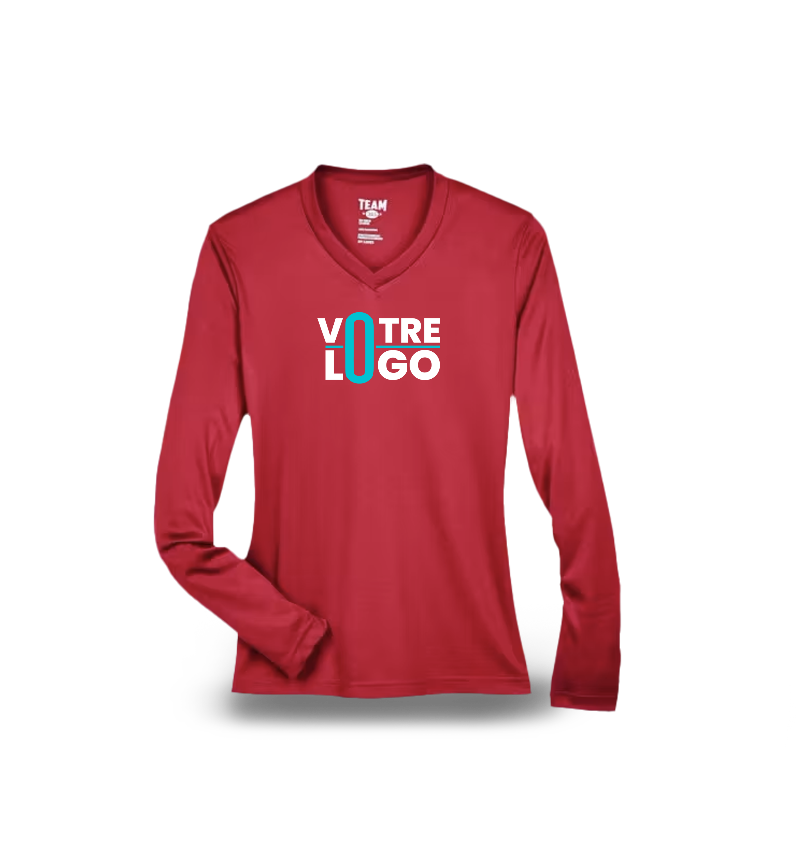Miniature : T-Shirt Femme Dryfit Manches Longues à Col en V