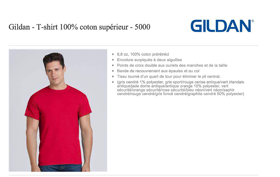 Miniature : T-Shirt Homme 100% Coton Manches Courtes