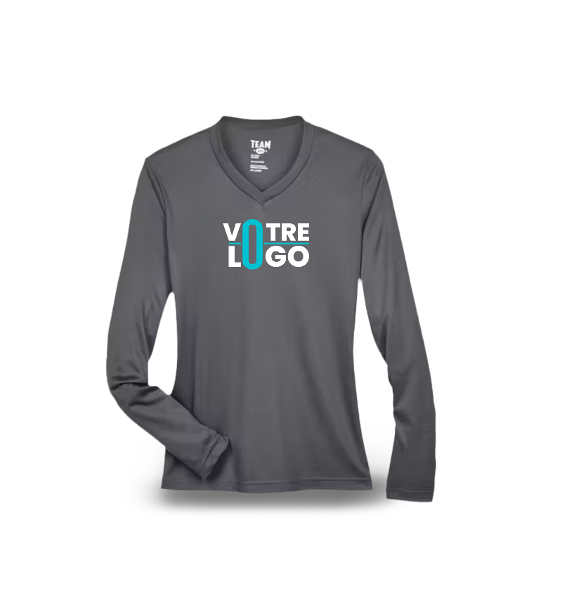 Miniature : T-Shirt Femme Dryfit Manches Longues à Col en V