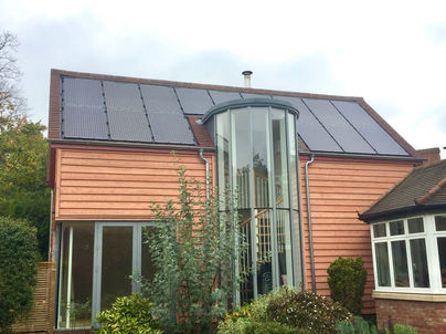 garden room, solar panels 