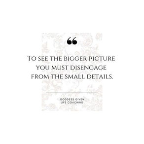 To see the bigger picture
