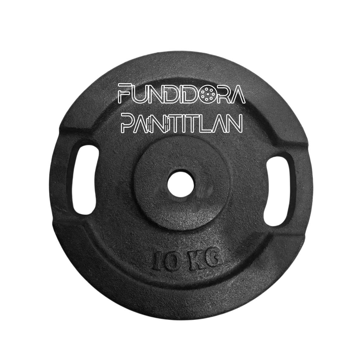 Disco Olímpico 10 Kg Redondo 2 Agarres para Barra/Mancuerna 1" Pulgadas