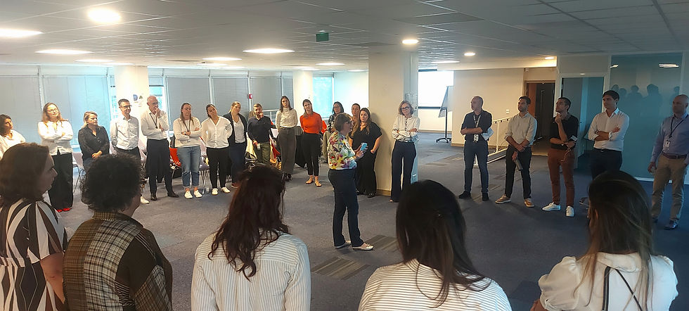 Managers de Juridica/AXA en atelier pour relier le plan stratégique aux réalités de leurs équipes.