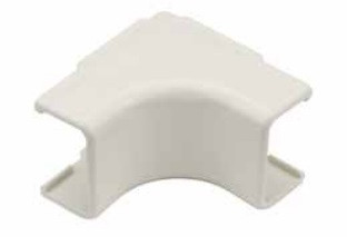 Raceway Internal Corner - 3 Sizes, PVC, Office White | hc-baker