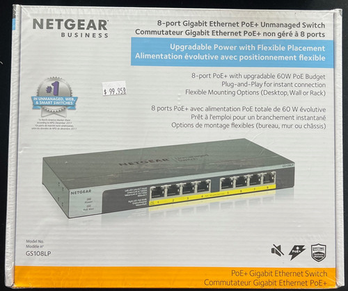 Netgear GS108LP - 8 Port PoE+ Switch | hc-baker