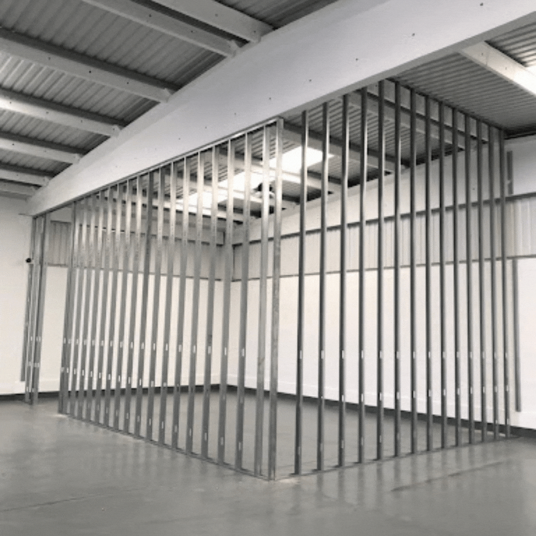 Walls on metal studs PS drylining and interior .gif