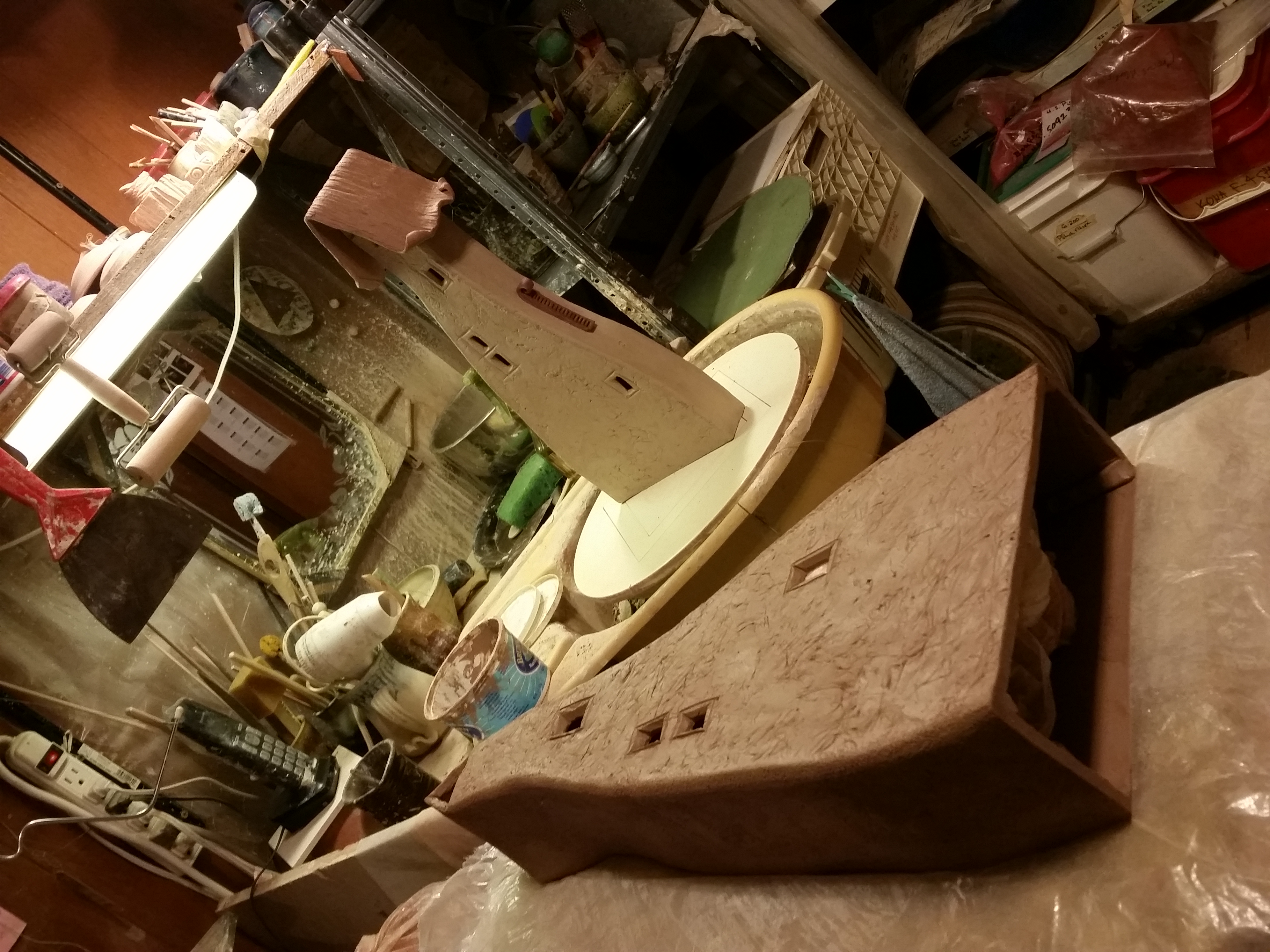 Storybook houses being built.