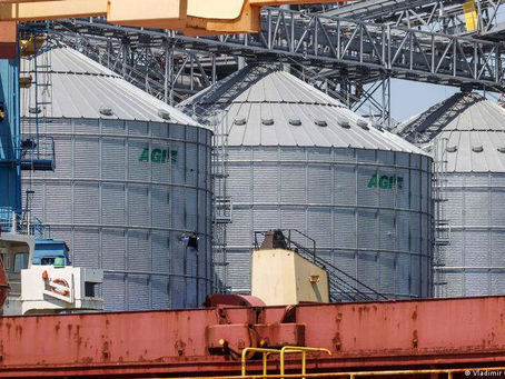EU condemned Russian blockage of Ukrainian grains in black sea ports.