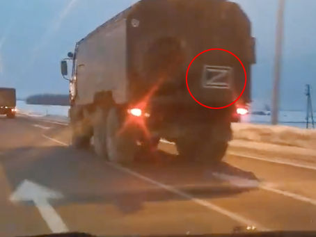 Russia sending more mysterious military vehicles with Marks Z on the side "WHY''?