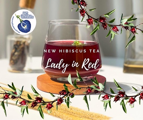 Lady in Red Hibiscus Tea packed with Vitamins C | My Blue Tea