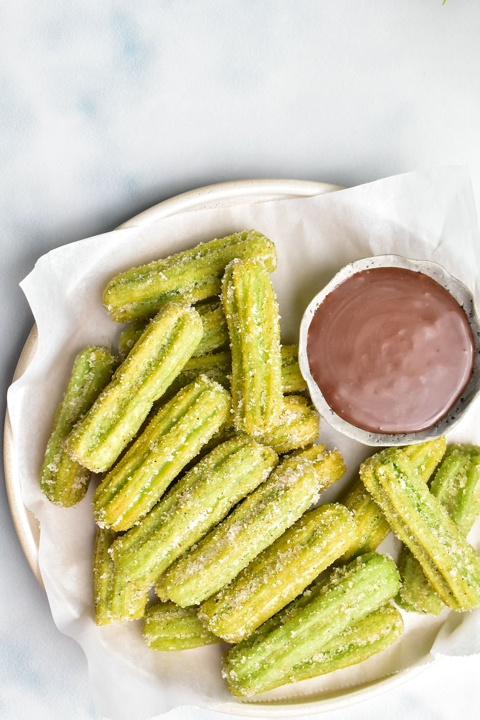 Vegan Pandan Churros | My Blue Tea