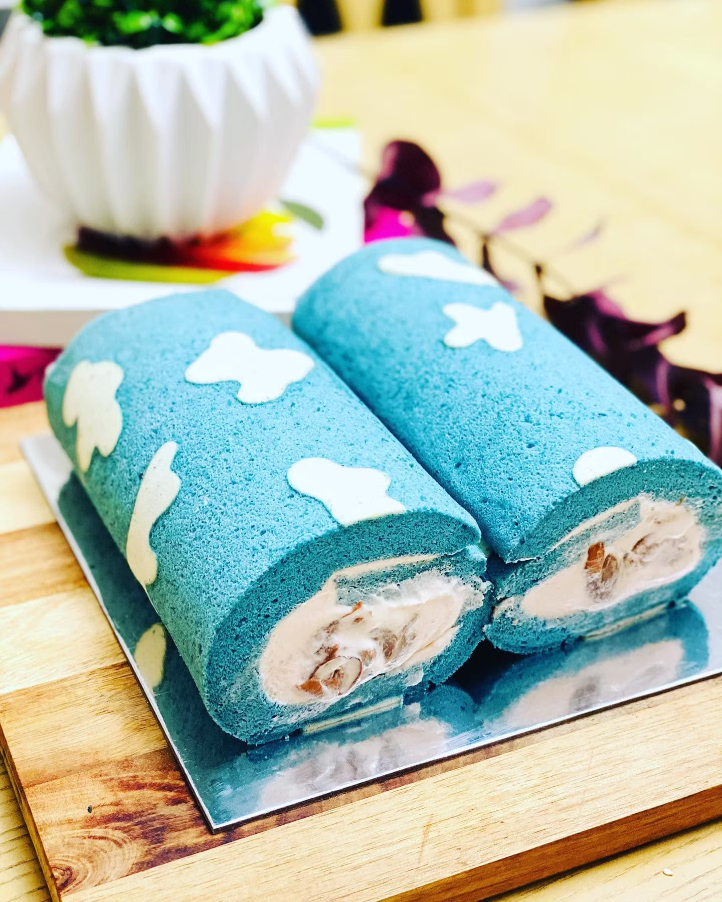 Butterfly Pea Swissroll | My Blue Tea
