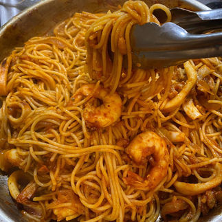 Sambal Pasta with Sambal Tumis | My Blue Tea