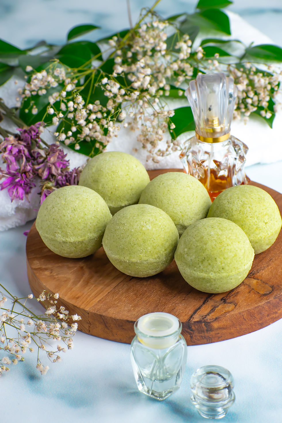 Pandan Bath bomb so natural | My Blue Tea