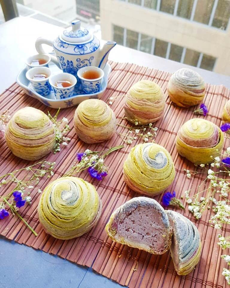 BLUE SNOW SKIN MOONCAKES Mooncake Blue Tea