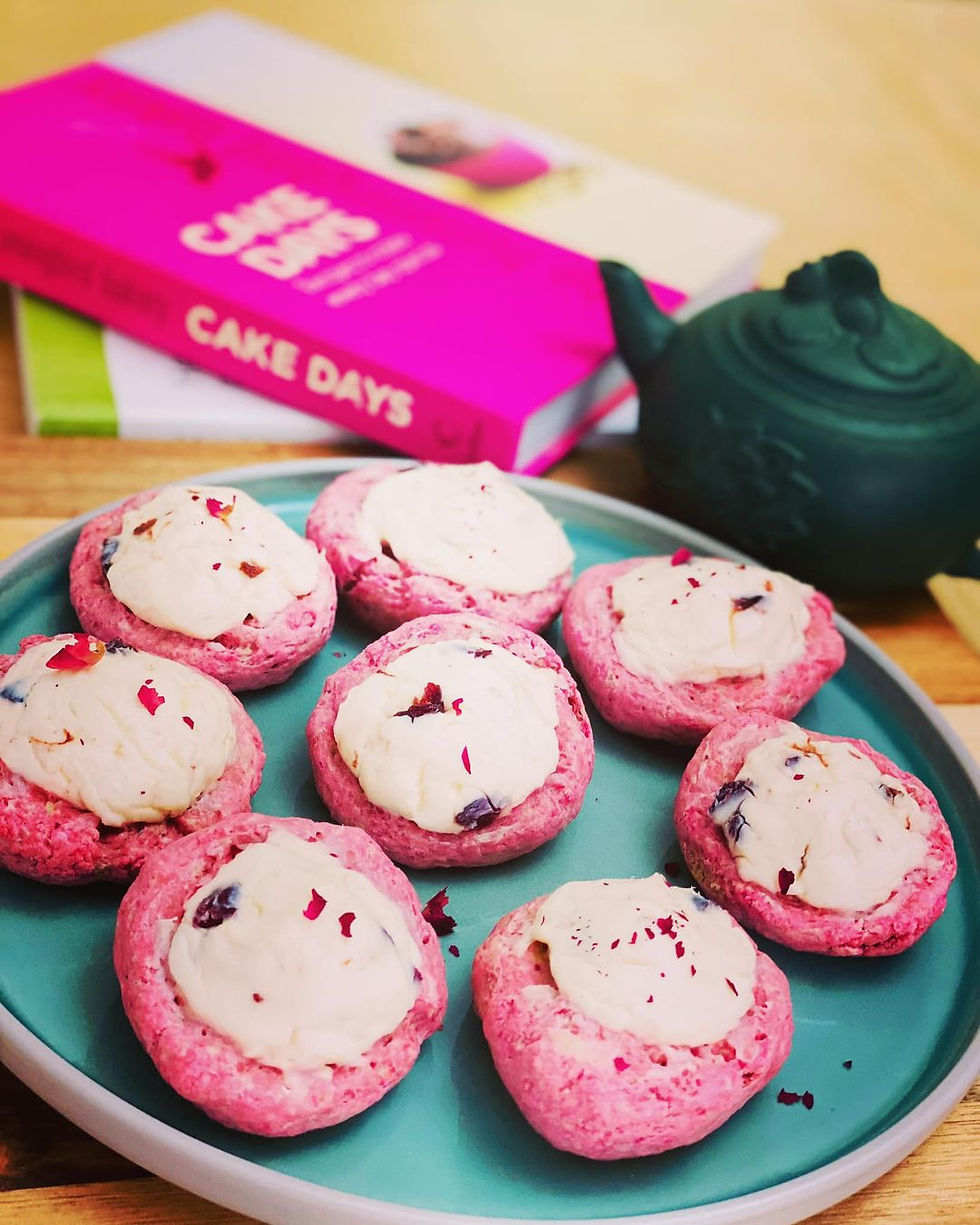 Dragonfruit Scones are good for you and it is pretty.