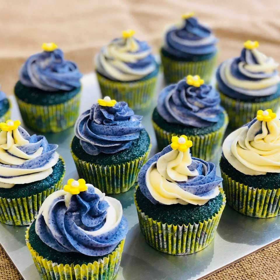 Butterfly Pea Velvet Cake natural colour | My Blue Tea