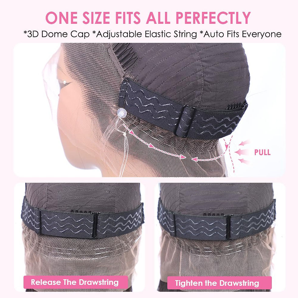 Thumbnail: Hidden Strap Water Wave 360 Glueless Wigs Human Hair Pre Plucked Pre Bleached H