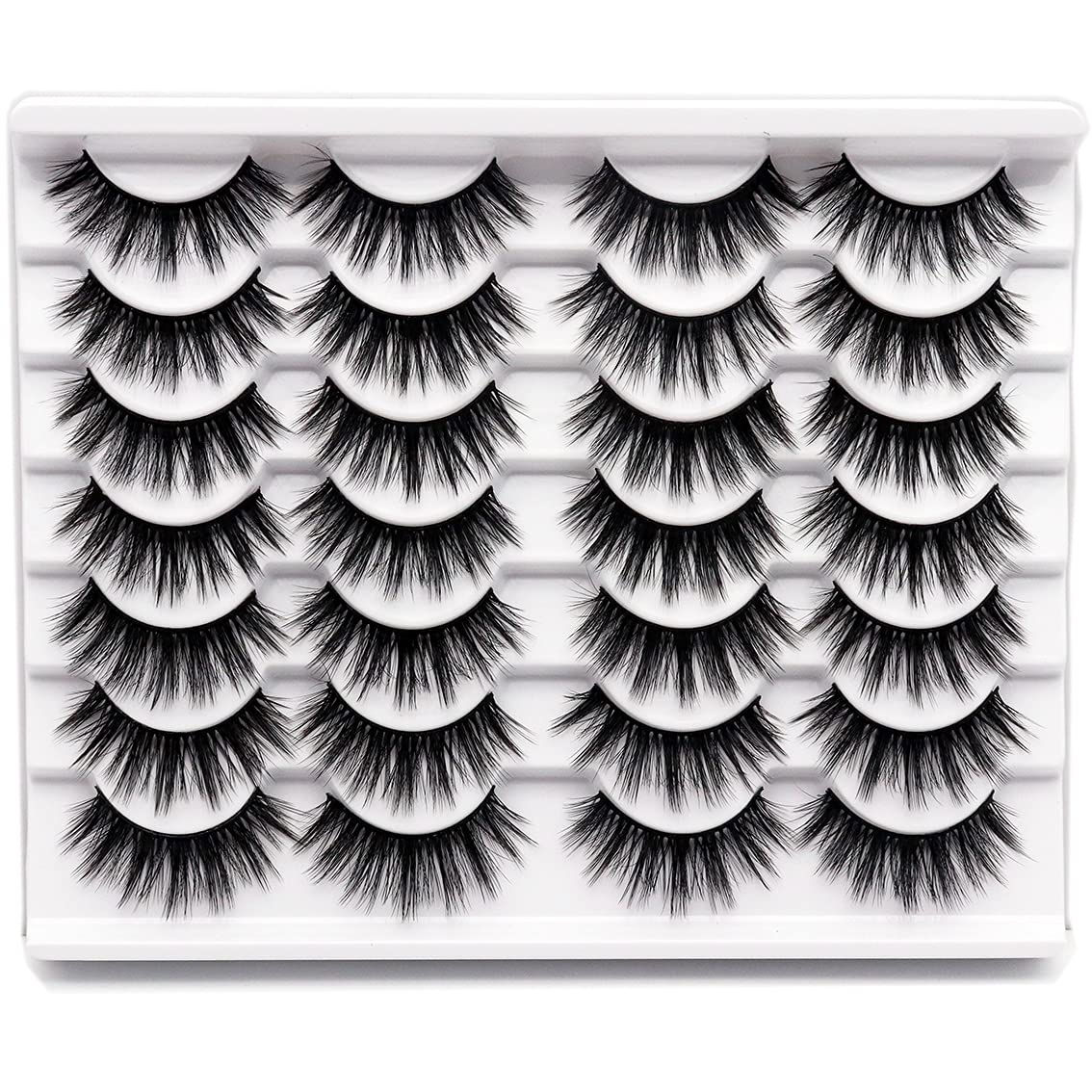 Losha Eyelashes Natural Look Faux Mink Lashes Pack Handmade Fluffy False Eyelas