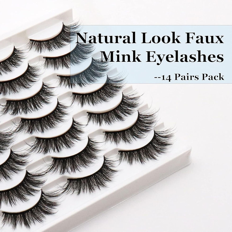 Thumbnail: Losha Eyelashes Natural Look Faux Mink Lashes Pack Handmade Fluffy False Eyelas