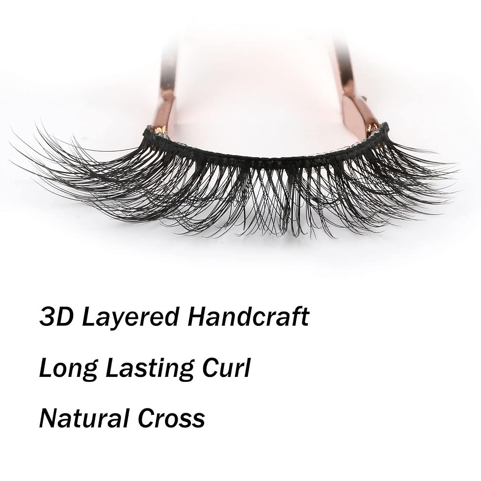 Thumbnail: False Eyelashes 14mm Faux 3D Mink Lashes Natural Look Fluffy Cat Eye Wispy Lash