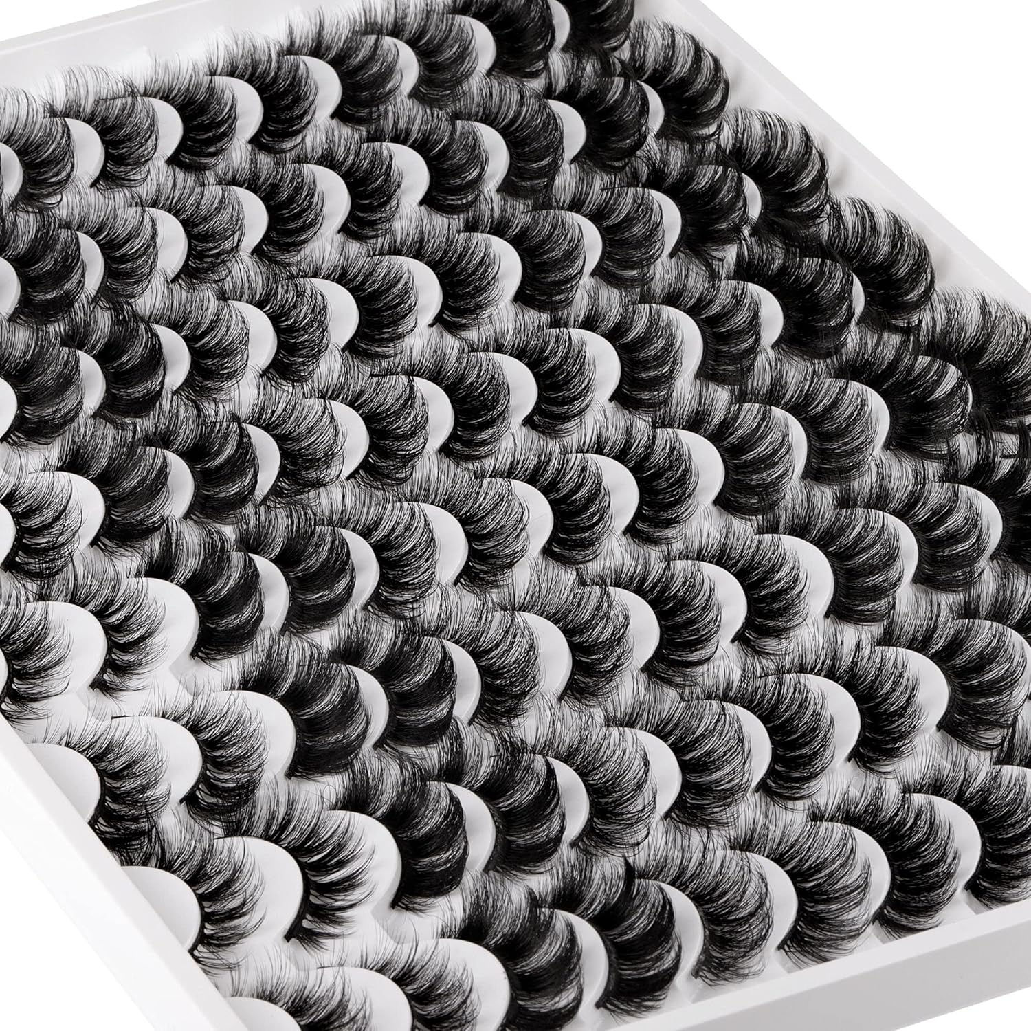 False Eyelashes 48 Pairs 6 Styles Mixed Fluffy Curled Fake Eye Lashes Bulk Whol