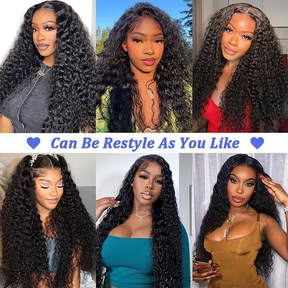 Thumbnail: Aatifa 28 Inch Water Wave Lace Front Wigs Human Hair 13x4 HD Transparent Lace F