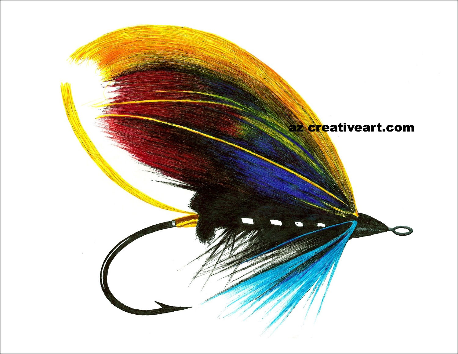 Red Blue Yellow East Coast Salmon Fly
