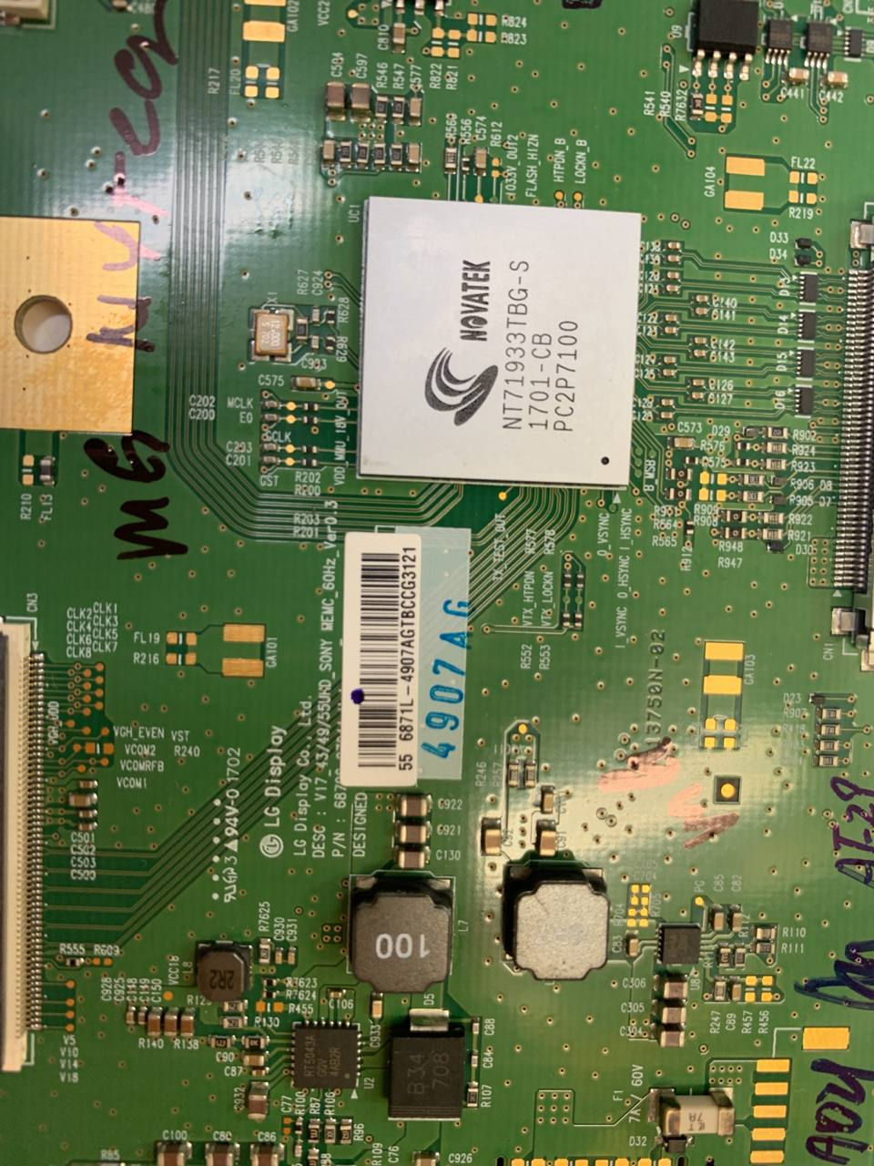 Thumbnail: 1-897-060-12 6871L-4907A T-con Board Sony XBR-55X800E XBR-55X805E XBR-55X806EXBR