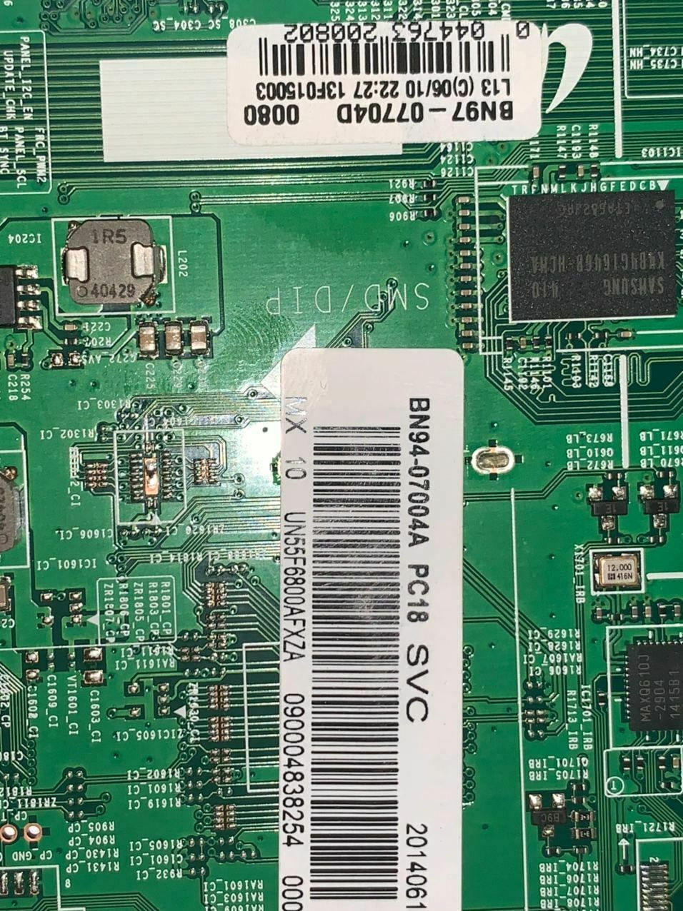 Thumbnail: BN94-07004A BN41-01958B Main Board Samsung UN55F6800AFXZA US03