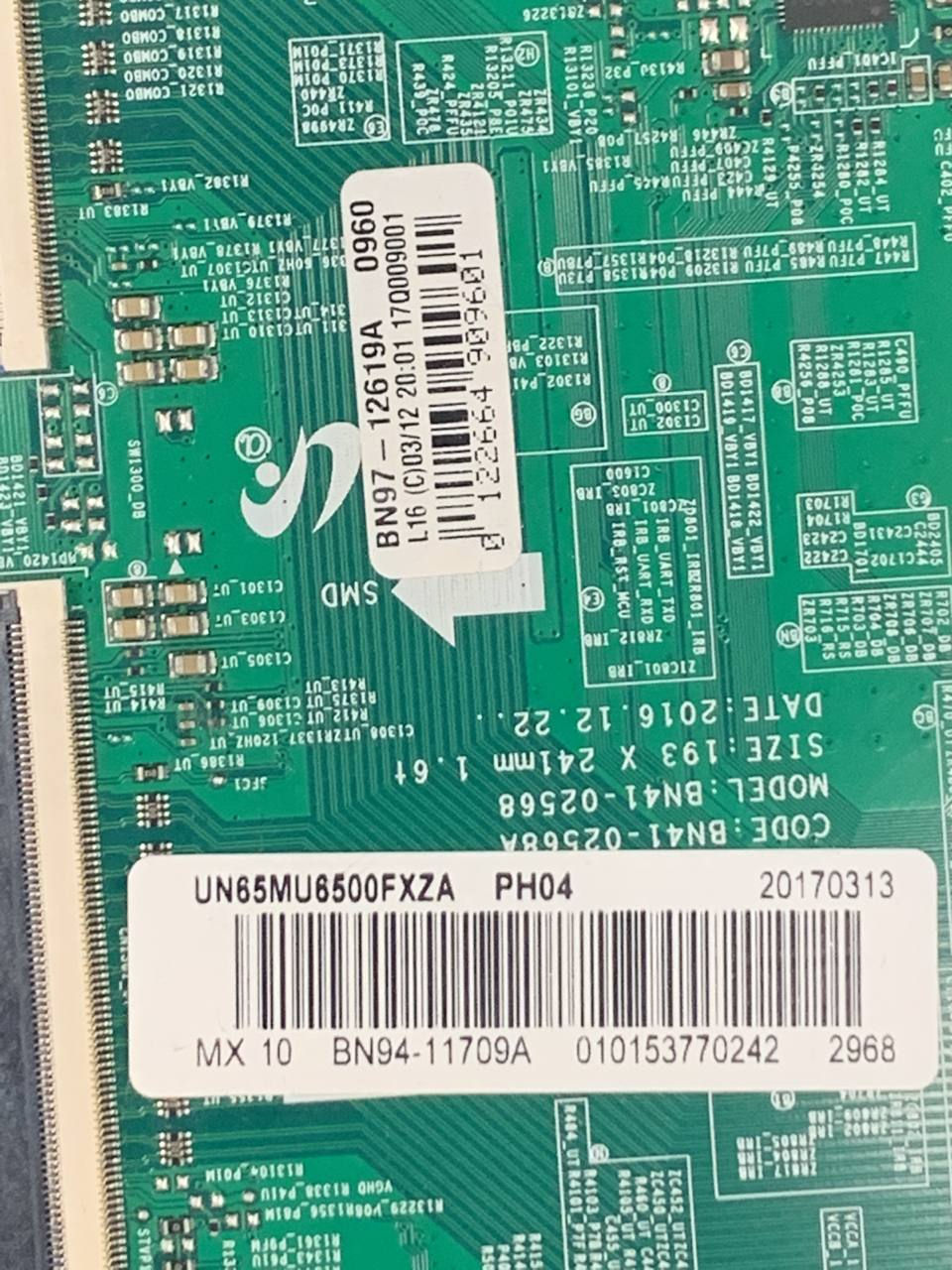 Thumbnail: BN94-11709A BN97-12619A BN41-02568A Main Board UN65MU6500FXZA UN65MU6500FXZC