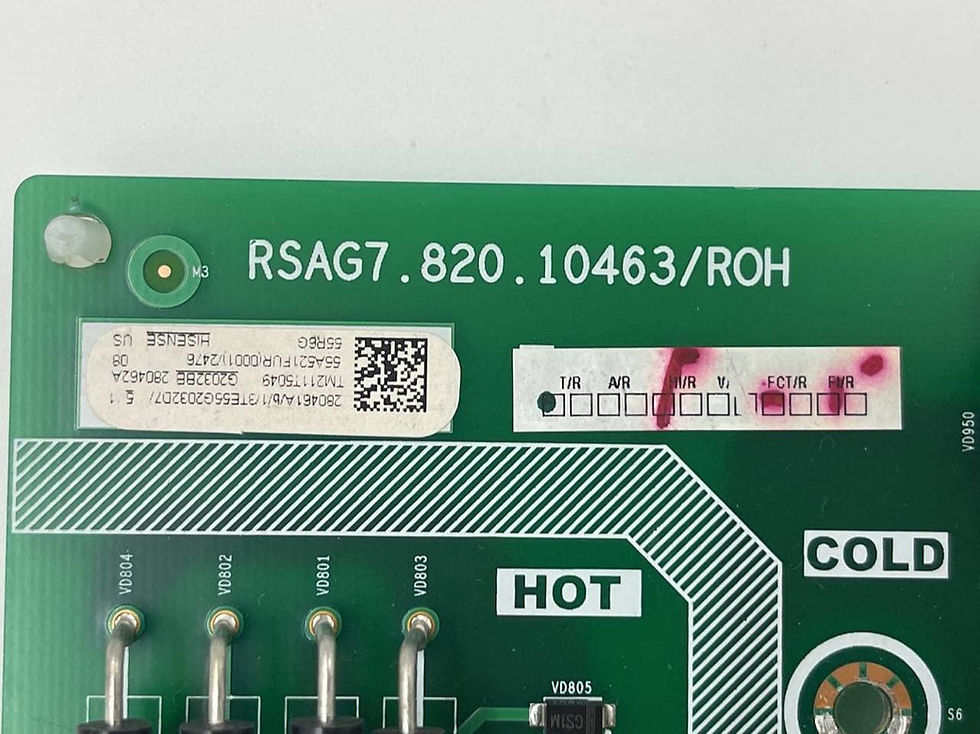 Thumbnail: 282859 280461 280462 RSAG7.820.10463/ROH MAIN BOARD HISENSE	 55R6095G5 55R6G