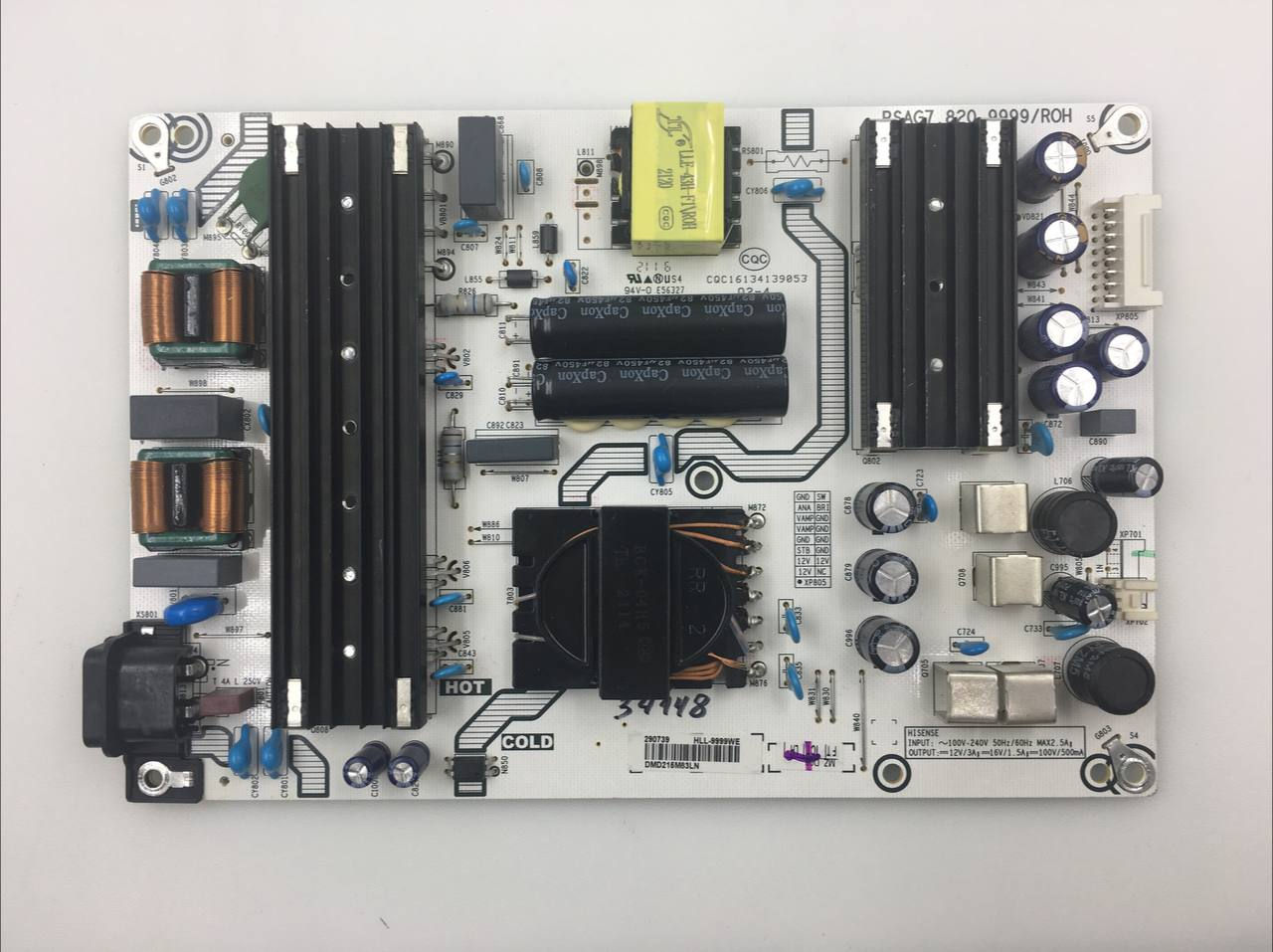 285251 RSAG7.820.9999/ROH HLL-9999WE POWER SUPPLY HISENSE  65A6G