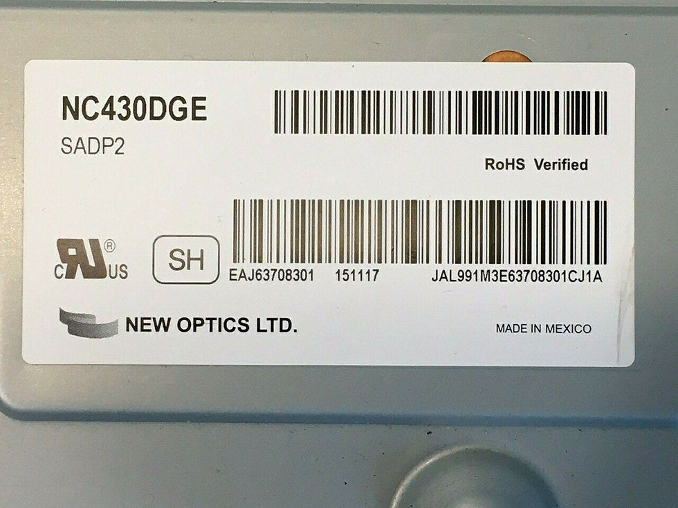 Thumbnail: LCD PANEL NC430DGE-SADP2 EAJ63708301 LG 43UH610A-UJ 43UF6400-UA 43UF6407