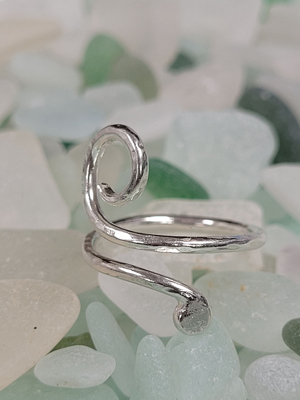 Thumbnail: Adjustable Sterling Silver Wave Toe Ring