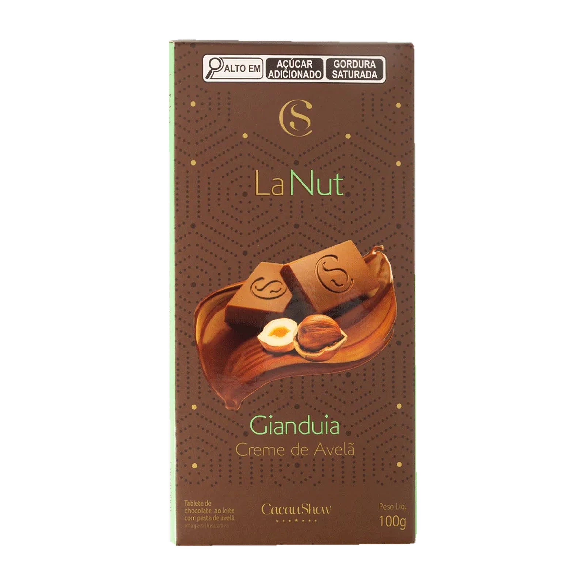 CACAU SHOW TABLETE LANUT CREME DE AVELÃ 100G