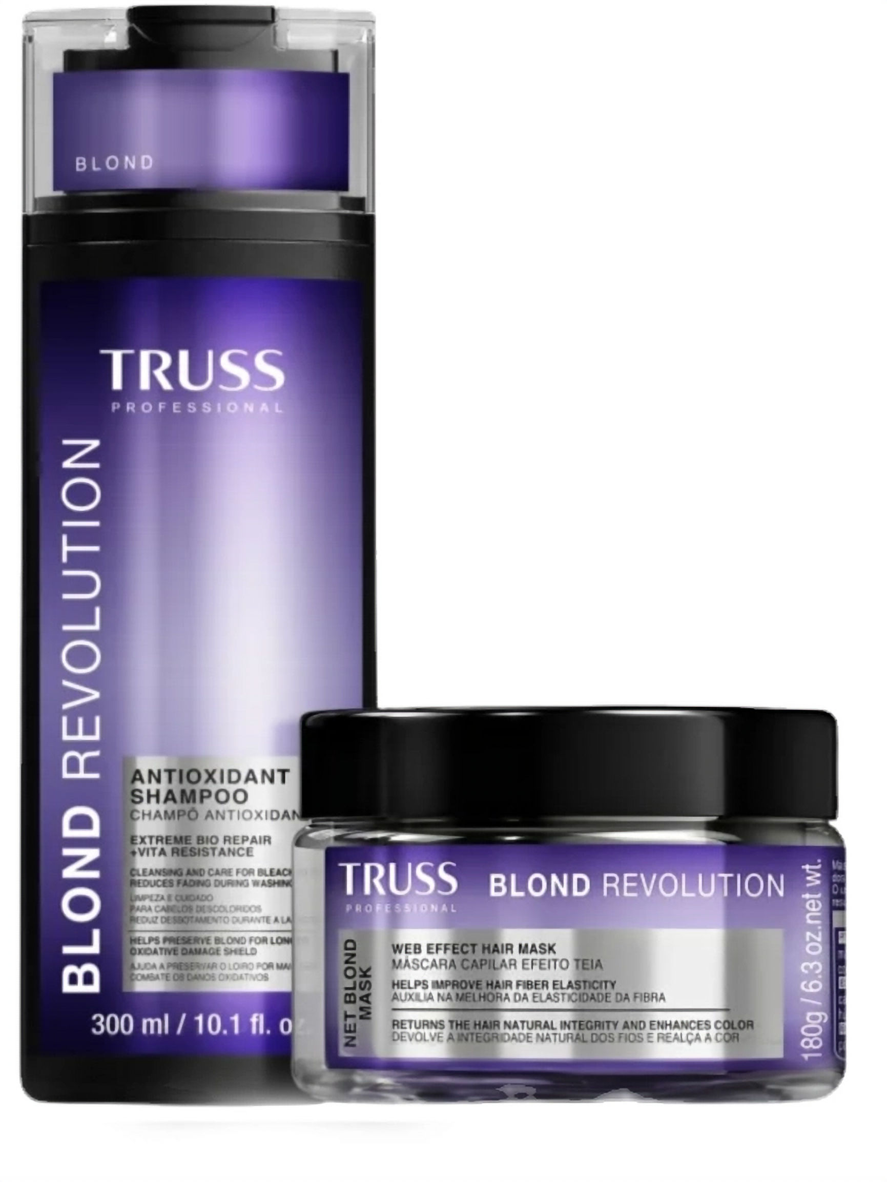 TRUSS BLOND REVOLUTION ANTIOXIDANT SHAMPOO & NET BLOND MASK BUNDLE